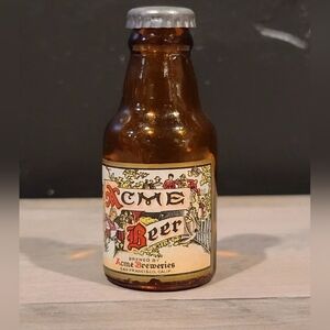 Acme Beer Mini-Shaker Glass Bottle Brewed by Acme Breweries San Francisco, Calif